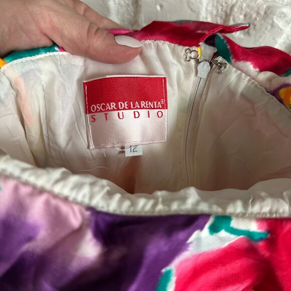 Vintage Oscar De La Renta Studio Floral Dress NWT - Picture 2 of 11